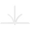 Ekena Millwork Redmond Architectural Grade PVC Gable Bracket, 96"W x 60"H x 4"D x 4"F, 15/12 Pitch GBP096X60X0404RED00 - alternate 2